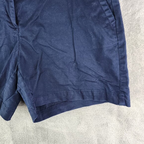 Womens Navy Blue Crown & Ivy Caroline Shorts Flat Front Stretch Size 4 - Picture 2 of 8